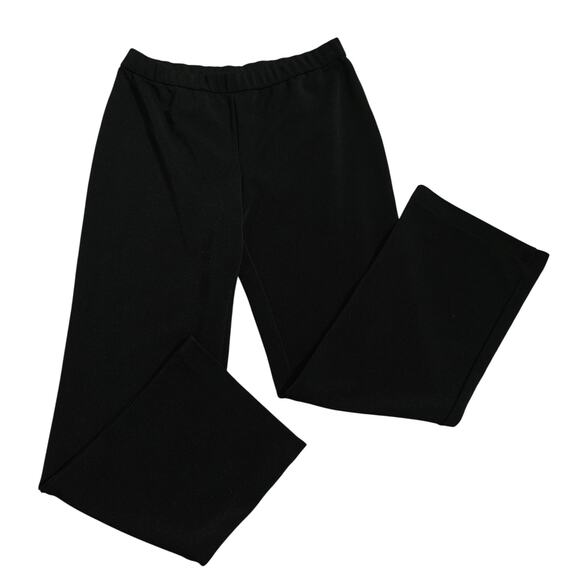 Chico's Pants - Chico's Travelers Womens Pull On Pants Elastic Waist Straight Leg Black Sz 1 / M